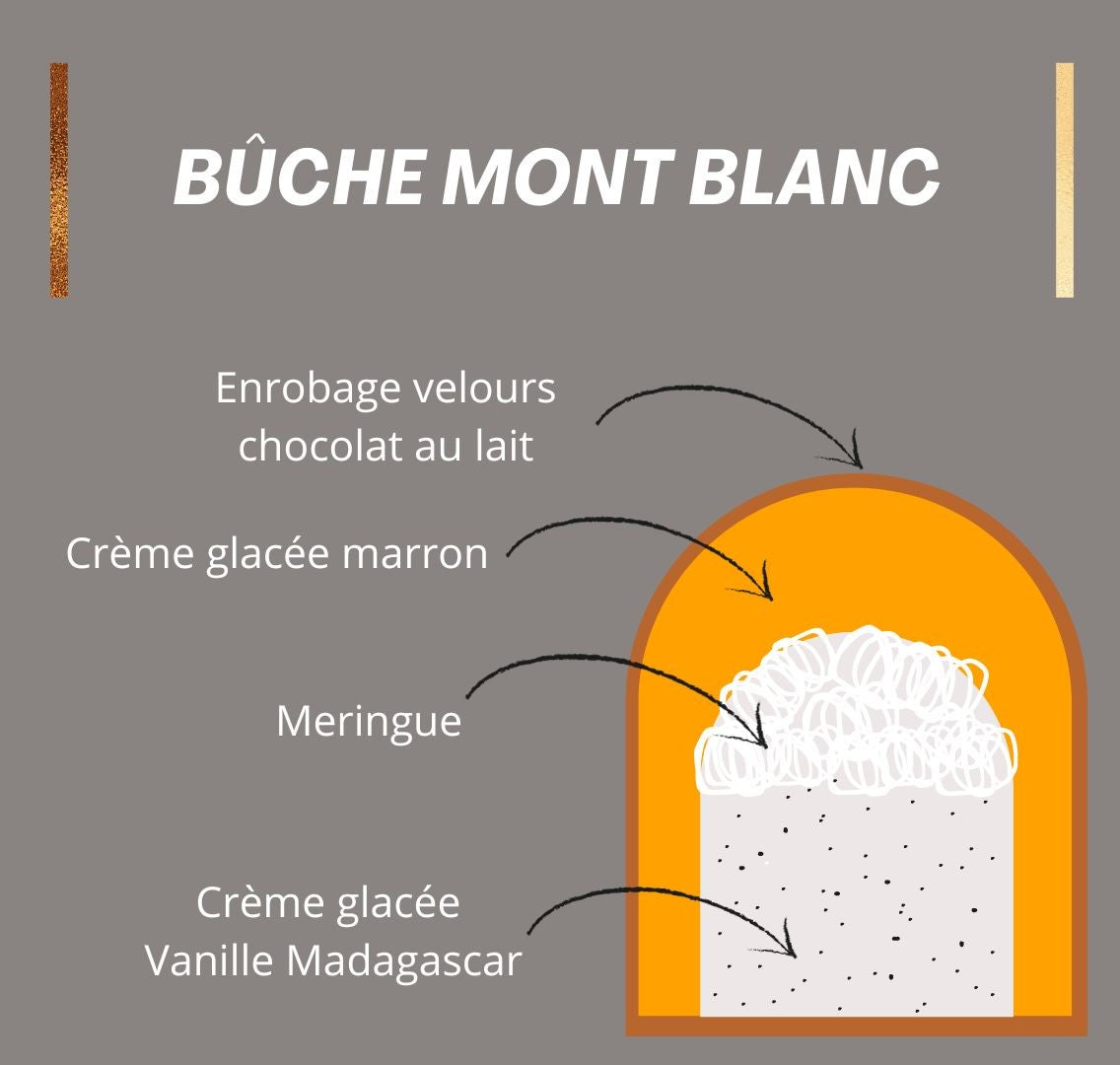 Bûche Mont Blanc  8 personnes