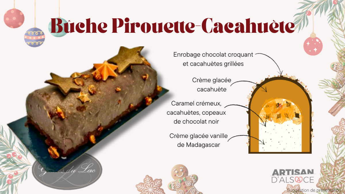 Bûche Pirouette-cacahuète    6/8 personnes