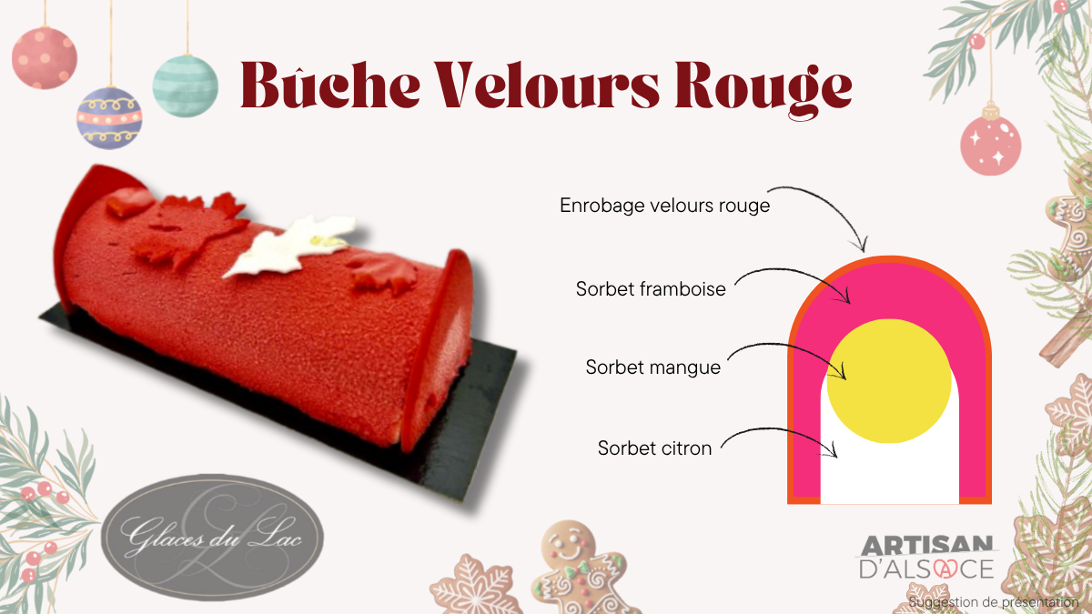 Bûche Velours Rouge   6/8 personnes