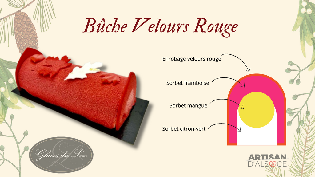 Bûche Velours Rouge   6/8 personnes